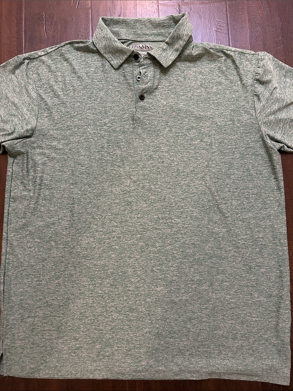 Men's Heather Sage Polo Shirt with Collar